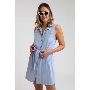 Rhythm.‎ Green Honolulu Linen Button Front Dress Women’s Small Old Money Resort